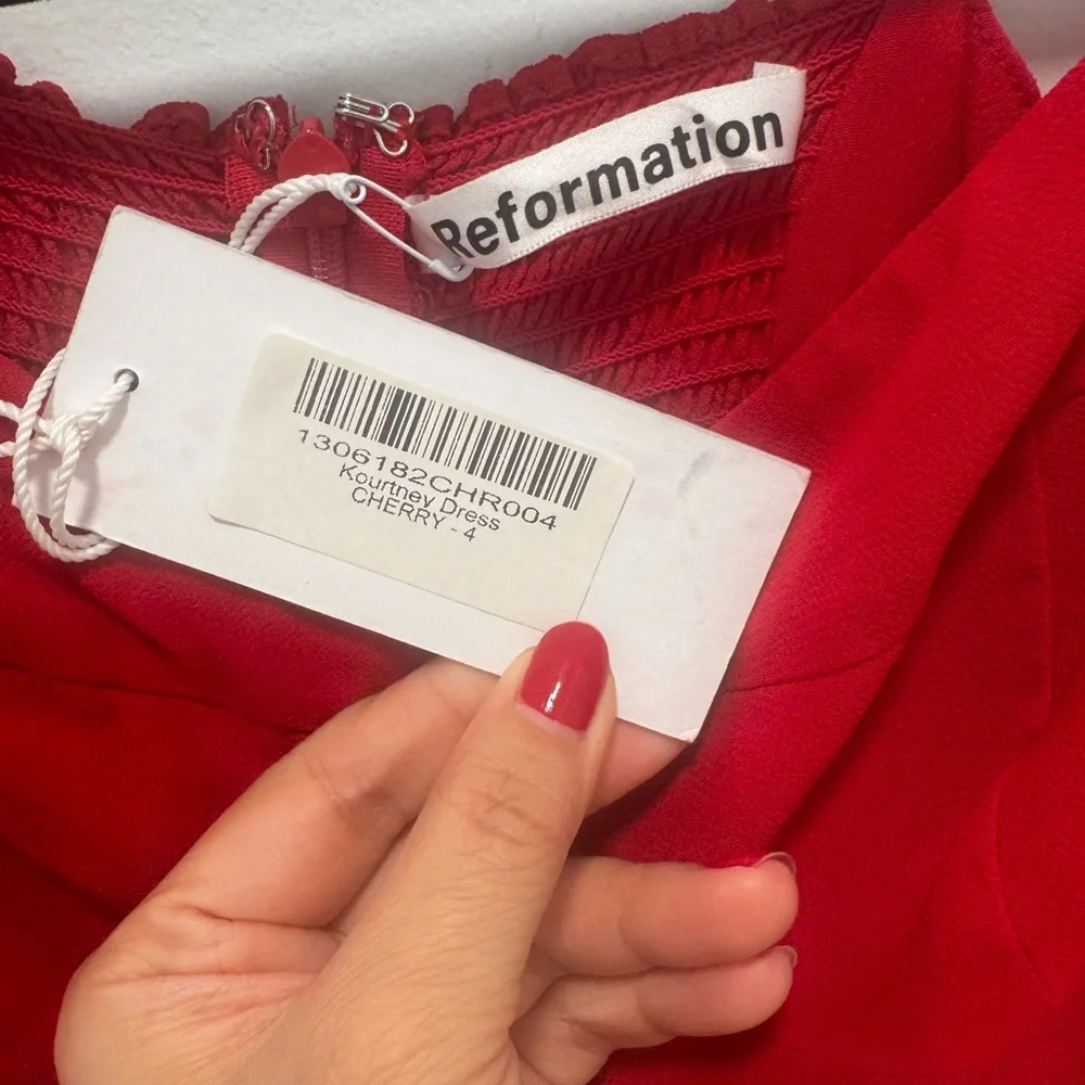 Reformation Kourtney Dress in Red - Picture 9 of 9